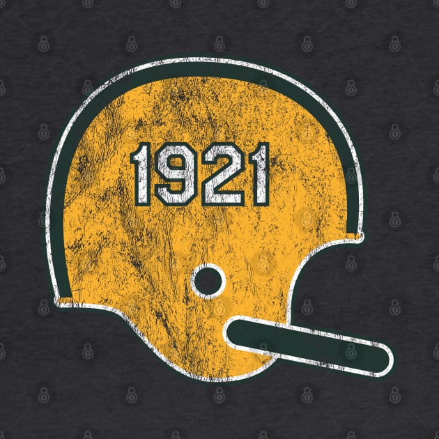 Green Bay Packers Year Founded Vintage Helmet by Rad Love